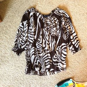 Jones New York Brown Blouse